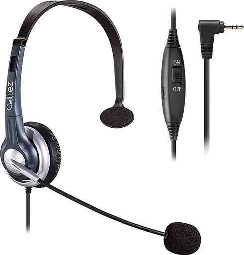Callez Phone Headset with Noise Cancelling Microphone and Volume Control, Office 2.5mm Telephone Headsets Compatible with Panasonic AT&T ML17929 V...