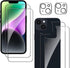 Screen Protector Compatible with iPhone 14 Plus 6.7 inch, 2 Pcs Front + 2 Pcs Back Protector + 2 Pcs Camera Lens Protector 9H Hardness Protective ...
