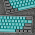 104 Key PBT Double Color Backlight Mechanical Keyboard Keycap Universal Column for Ikbc Cherry MX Mechanical Keyboard (Gray Cyan)...