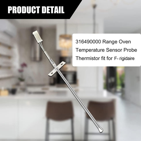 316490000 Range Oven Temperature Sensor Probe Thermistor Fit for Frigi-daire Ken.More Ranges Replaces 1197392 AP3963654 PS1528542 EAP1528542-12 Mo...