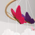 Baby Crib Mobile - Butterflies in The Clouds Nursery Crib Decoration for Girls & Boys - Pink & Purple...