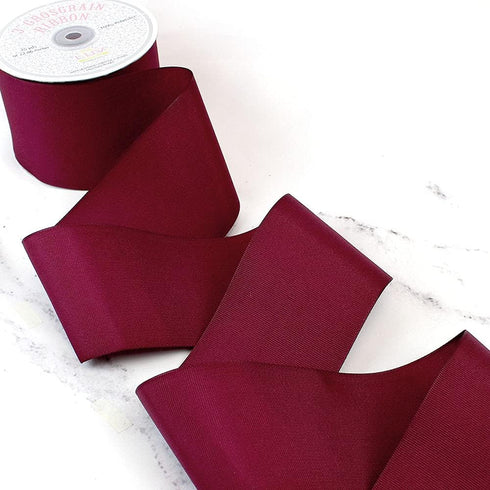 Creative Ideas 25-Yards, Wine Solid Grosgrain Ribbon, 3",GRO3000-275...