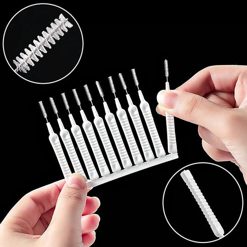 30Pcs Shower Head Cleaner Brushes, Small Wire Tube Brushes for Household Bathroom Cleaning, Anti-Clogging Shower Cleaning Brush with Thin Nylon Br...