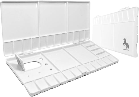 VViVID Workhorse Large White Folding Watercolor Handheld Travel Palette Tray...
