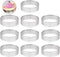 10 Pcs 2.37 Inch 304Stainless Steel Tart Ring, Heat-Resistant Perforated Cake Mousse Ring, Round Ring Baking doughnut tools (6cm)...