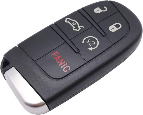 5 Buttons Replacement Key Fob Cover Case fit for Dodge Charger Challenger Dart Durango Jeep Grand Cherokee Chrysler 300C Keyless Entry Key Fob...