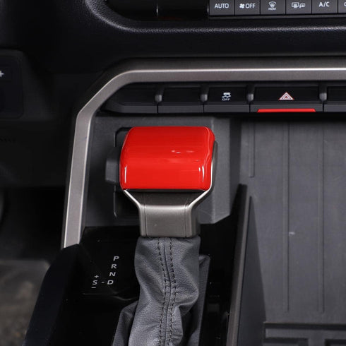 ABS Red Car Console Gear Gear Shift Knob Head Protection Trim,Shift Gear Protection Trim,Compatible with Toyota Tundra Sequoia 2022 2023 2024 Taco...