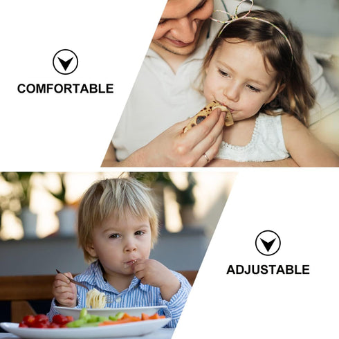 4pcs Bib Extension Belt Silicone Bib with Pocket Water Resistant Bibs Feeding Bibs Baby Bibs Extender Bibs Extender for Baby Waterproof Bibs Water...