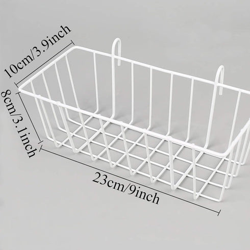 GBYAN Wall Grid Panel Accessories Wire Grid Baskets Shelf Organizer for Wire Board, White...