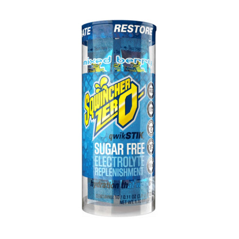 Sqwincher ZERO Qwik Stik - Sugar Free Electrolyte Powdered Beverage Mix, Assorted Flavors (40 Sticks)...