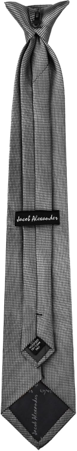 Jacob Alexander Men's Woven Subtle Mini Squares Clip-On Neck Tie...