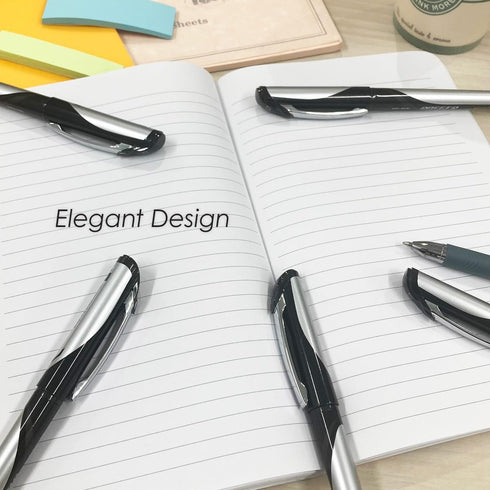 High Grade Gel Pens, Black Ink, 0.7mm Fine Point, 10 Count Pack, Quick Smooth Writing, Screw Off Cap, Gel Ink Pens, for School, Office Supplies (B...