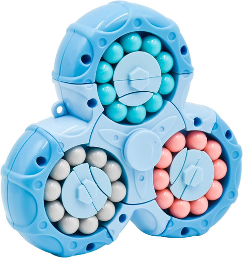 Rotating Magic Bean Cube Spinner,2 in 1 Funny Beads Puzzle Educational Toys,Fidget Hand Sensory Toy,Ideal Party FavorOffice Desk Toys...