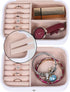 Travel Jewelry Box, PU Leather Small Jewelry Organizer for Women Girls,Portable Mini Travel Case Display Storage Holder Boxes for Stud Earrings, R...