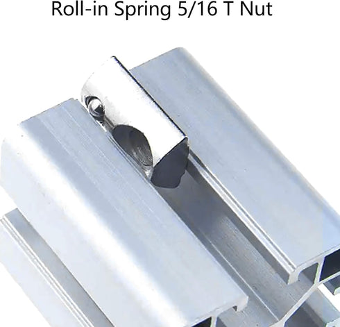 20 Packs 5/16-18 Threaded Steel Roll in T-Nut with Ball Spring, T Slot Accessories for Aluminum Extrusion Profile Rail...