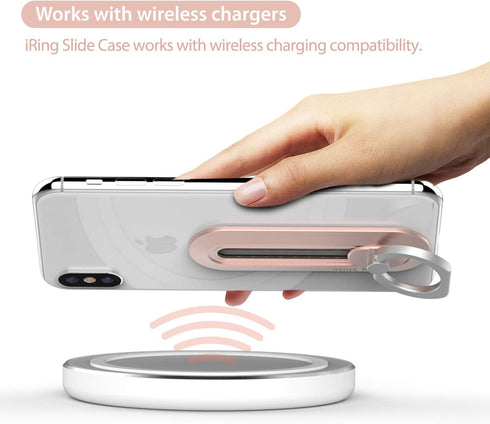 iRing Slide, Made in Korea, Wireless Charging Friendly Phone Holder. Cell Phone Ring Grip Finger Holder and Stand Compatible with iPhone 12,13 & 1...