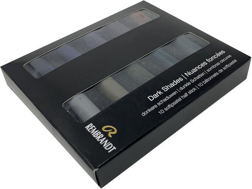 Rembrandt Soft Pastel Micro Set, 10-Piece Half Sticks, Dark Shades Selection...