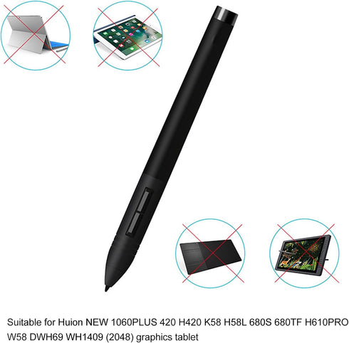 Yoidesu Pen, PEN80D Portable Graphics Tablet Pen 8192 Level Digital Tablet Programmable for Huion New 1060PLUS 420 H420 K58 H58L 680S 680TF H610PR...