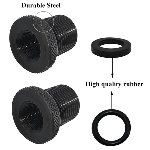 2 Pack Thread Adapters and Washers, 1/2 * 28-3/4 * 16, Black...