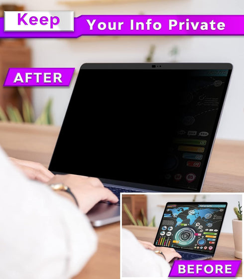 PYS macbook air 13 inch privacy screen Compatible with MacBook Air 13.3'(Released in 2018-2021: A1932,A2179,A2337)-Anti Glare?Webcam Cover Slider?...