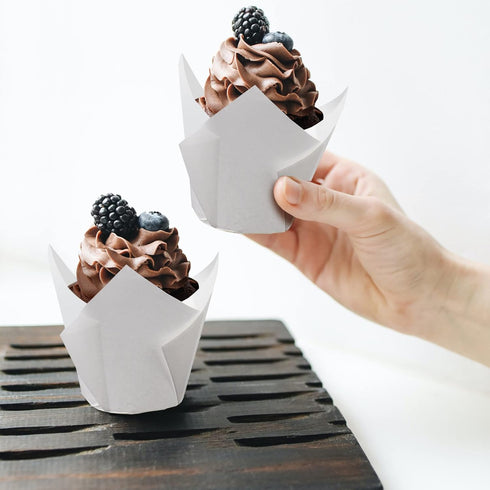 200pcs Tulip Cupcake Liners, Standard Greaseproof Paper Baking Cups Muffin Liners Holders Perfect for Bridal Showers, Baby Showers, Birthday Parti...