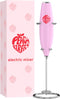 Milk Frother Handheld, Electric Drink Mixer for Coffee, Lattes, Powdered Supplements, Battery Operated (AA) Stainless Steel Frother Wand, 300W, Ea...