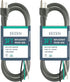 2 Pack 3 ft 14/3C SJTW Appliance and Power Tool Cord, 14 Gauge 3 Prong Replacement Power Supply Cord Cable, 110V 115V 120V AC Pigtail, 15A, 1875w ...