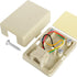 Phone Jack Surface Mount Single Port Telephone Jack Box 4 Screw Terminals to 1 RJ11 6P4C Female Ivory...