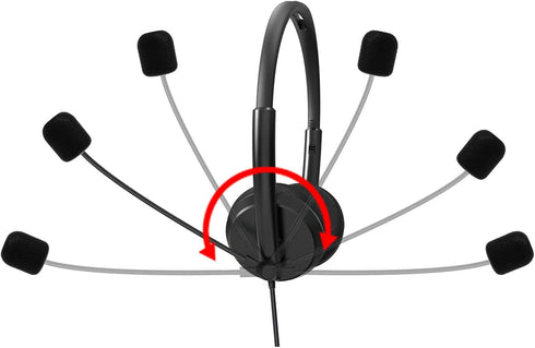 GEEKRIA USB Headset with Mic and Mute Option, Wired Headphone for PC, Laptop, Tablet, Computer Headset with Noise Cancelling Microphone, All Day C...