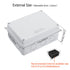 LeMotech Junction Box with Reserved Holes ABS Plastic Electrical Box IP65 Waterproof Dustproof Project Enclosure for Electronics White 5.9 x 4.3 x...