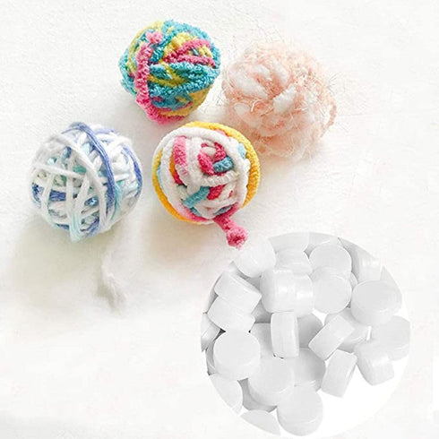 20 Pcs White Rattle Box Noise Maker Insert Squeaker Plastic Ring Box Repair Fix Baby Rattle Accessories (15mm)...