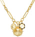 Sun Heart Charm Choker Necklace for Women Men,18k Gold Plated With Zircons Inlaid Pendants,Thick Chunky Paperclip Chain Hip Hop Necklace Unisex Je...