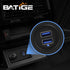 BATIGE Alloy Dual Port USB 3.0 Car Dashboard Flush Mount Cable, Male to Female with LED Indicator Extension Cable for Car Truck Boat Motorcycle Da...