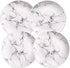 Marble Design Porcelain Dinner Accent Plates Set of 4 (8 inches)...
