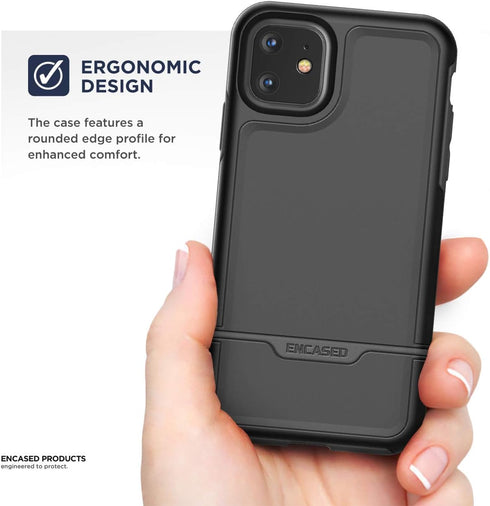 ENCASED Rebel Armor for iPhone 11 Case - Ultra Protective Heavy Duty Rugged Cover (Black)...