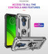 Military Grade Drop Impact for Motorola Moto G7 Power Case Moto G7 Supra Case 360 Metal Rotating Ring Kickstand Holder Magnetic Car Mount Armor Sh...