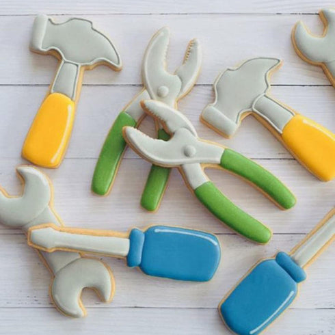 3Pcs Hardware Tools silicone Mold,Construction Tools Fondant Molds Wrench Chocolate Mold 3D Sugar Fondant Mold Mini Hand Tools Silicone Mold for C...