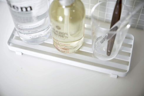 Yamazaki Home Tower bathroom trays, One Size, White...