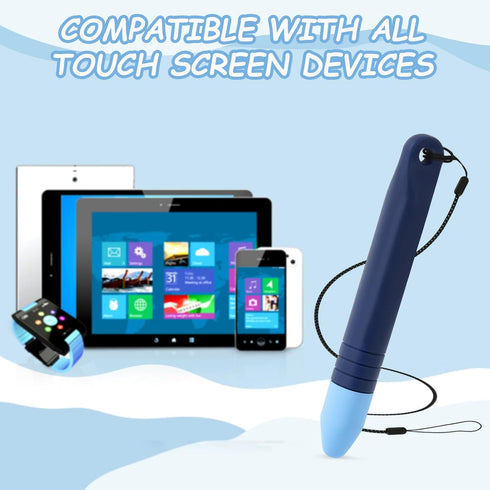 Kid Friendly Stylus Pen, 3.94x0.51 in Child Writing Tablet Toddler Silicone Baby Touchscreen with Lanyard Compatible Accessories with All Touch Sc...