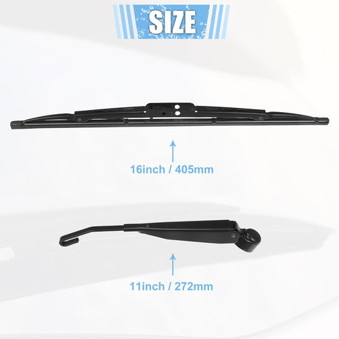 ACROPIX Rear Windshield Wiper Blade Arm Set Back Wiper Assembly Replacement Fit for Chrysler Town & Country 2008-2010 for Dodge Caravan 2008-2010 ...