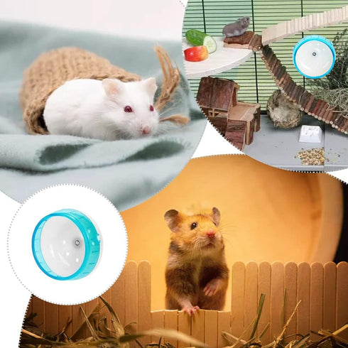 Silent Hamster Wheel Small Silent Hamster Wheel Non-Slip Pets Running Sports Exercise Wheel for Small Animal Hamster 4.7In in Diameter...