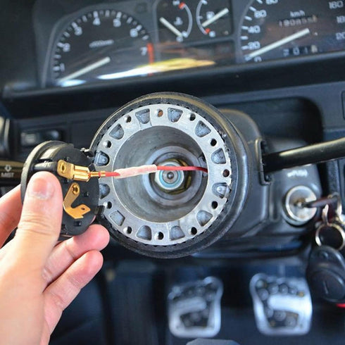 Steering Wheel Hub Adapter, Aluminum & Plastic Car Quick Release Steering Wheel Boss Kit Racing Hub Adapter with 6 Bolts fit for TOYOTA...