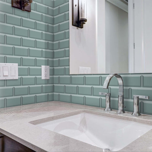 Vinyl Wall Tile Transfers Brick Sticker for Home Decor, Peel&Stick Self-Adhesive Backsplash Subway Sticker Tile Decals for Kitchen Bathroom Decor,...