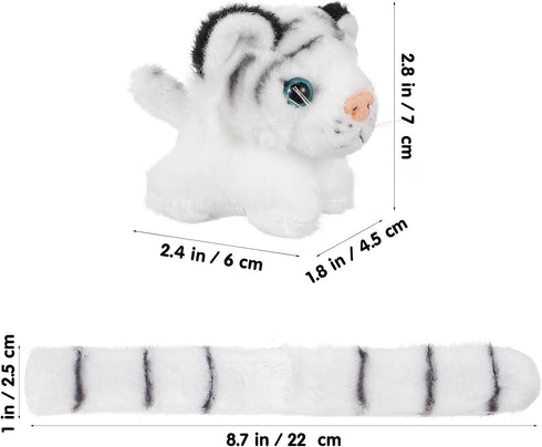 Gadpiparty Animals Slap Bracelet Plush Toys Tiger Slap Band Stuffed Animals Slap Toy Tiger Wristband Interactive Toy Figures for Kids Birthday Par...