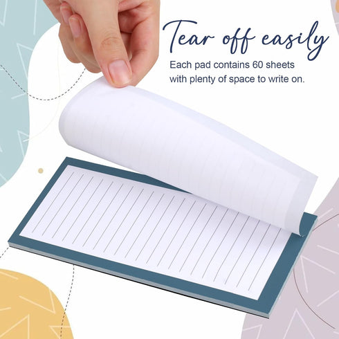 4 Pack Magnetic Notepads for Refrigerator, 50 Pages/Book Grocery List Magnet Pad for Fridge, Design Magnetic Grocery List Pad for Fridge, Grocery ...