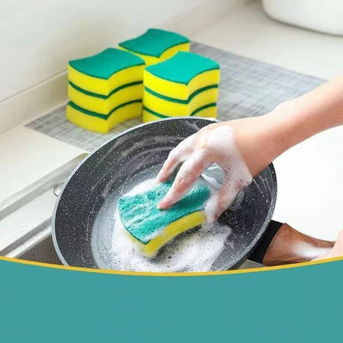 Kitchen Cleaning Sponges,14 Pack Eco Non-Scratch for Dish,Scrub Sponges?Kitchen Sink Dishwasher Pads Clean Supplies (14PACK)...