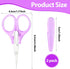2 Pack Small Sewing Scissors Stainless Steel Crafting Scissors Sharp Scissors with Cover, Precision Portable Scissors for Embroidery Quilting Sewi...