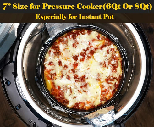 7 Inch Springform Pan Baking Mold Round Leakproof Nonstick Removable Bottom Bakeware for Cake, Cheesecakes, Pizza, and Quiches - Accessories for I...