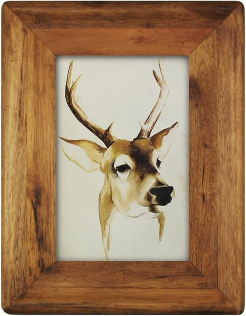 4x6 Wood Picture Frame with Glass Front,Rustic Handmade Burlywood Photo Frames for Table Top Display and Wall mounting...