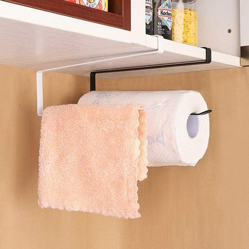 Usmascot Paper Towel Holder Dispenser Under Cabinet Paper Roll Holders (NO Drilling) for Kitchen Bathroom, Hanging Paper Towel Rack Hanger Over th...